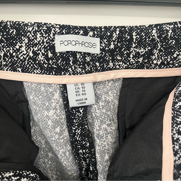 Paraphrase Black and White allover Pattern Women's Dress Pant Trousers size 10 - Picture 3 of 6